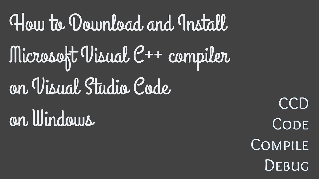How to use MSVC (C/C++) Compiler on Visual Studio Code ??