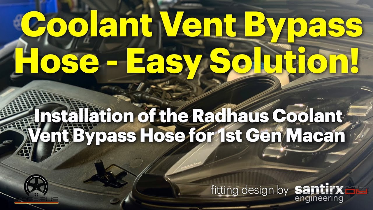 An even EASIER solution!! Installing the RADHAUS Coolant Vent Bypass hose in 1st GEN Macan