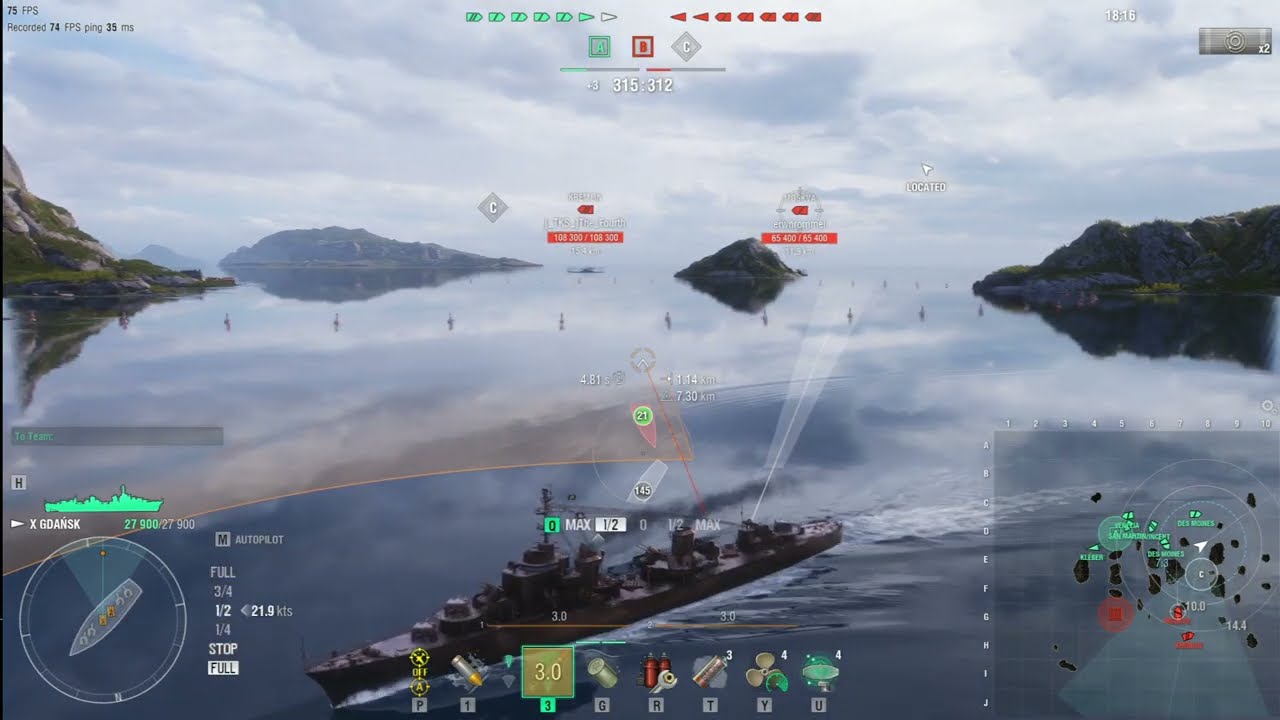 Gdansk in Clan battles World of Warships