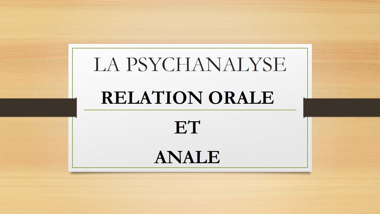 Relation orale et anale