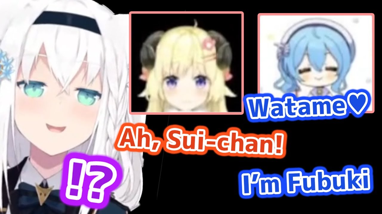 Fubuki's position suddenly gets stolen by Sui-chan while listening to Tete Conversation【Hololive】