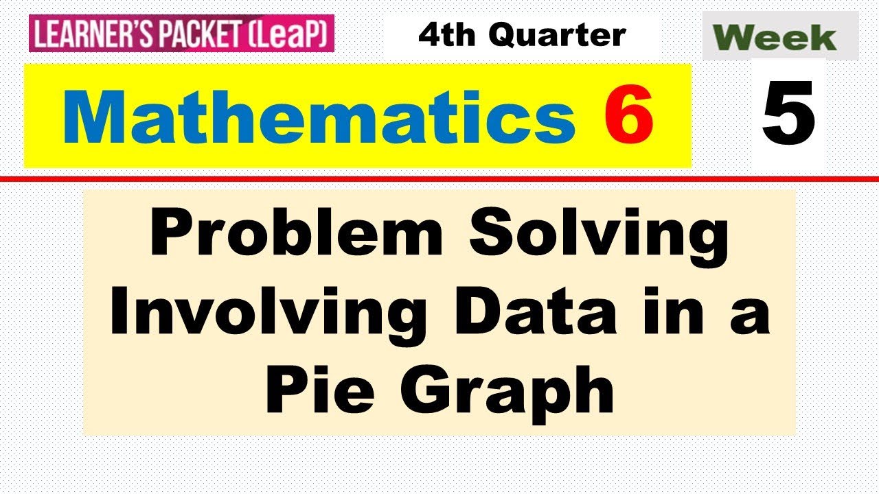 MATH 6 QUARTER 4 WEEK 5 || PROBLEM SOLVING INVOLVING DATA IN A PIE GRAPH