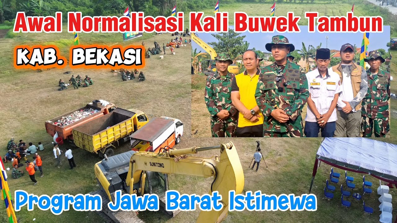 Awal Jalannya Normalisasi Kali Buwek Tambun Kab Bekasi || Program Jawa Barat Istimewa #jabar #kdm