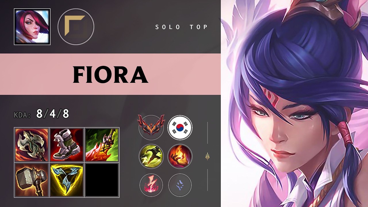 Fiora Top vs Vayne (Lindarang) - KR Grandmaster Patch 26.18