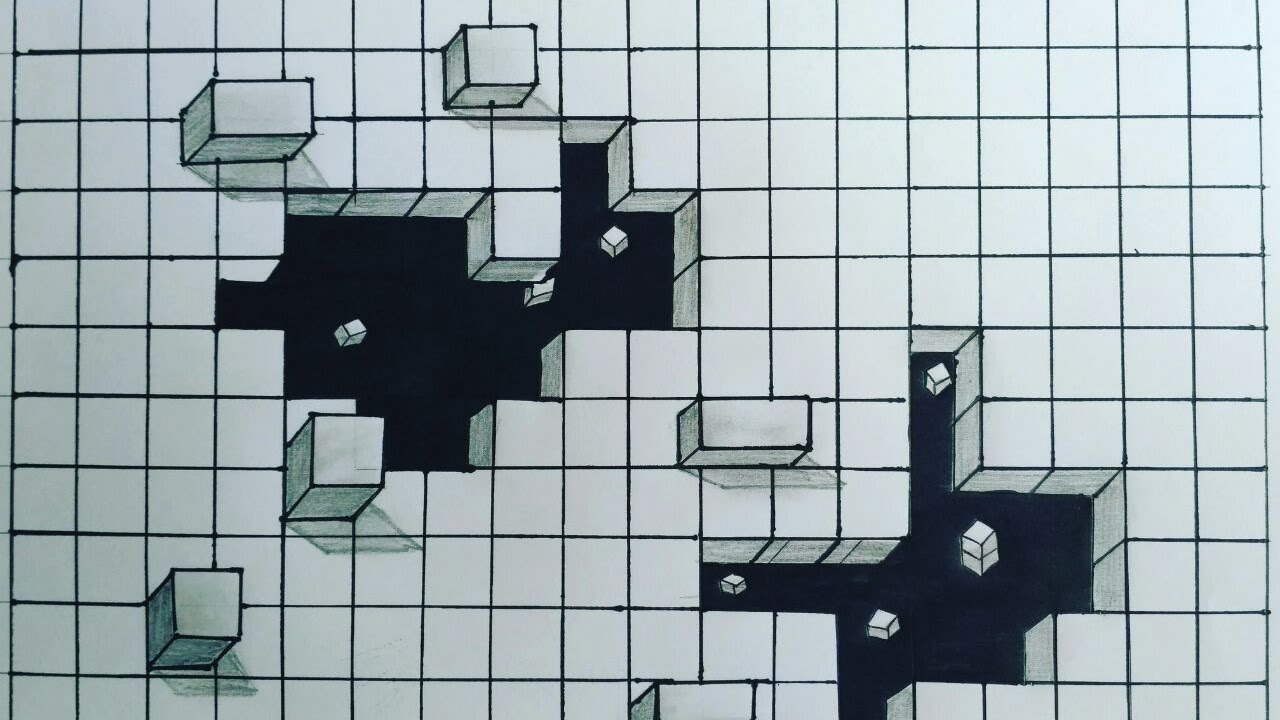 How to Draw 3D Broken Brick  Wall | optical illusion