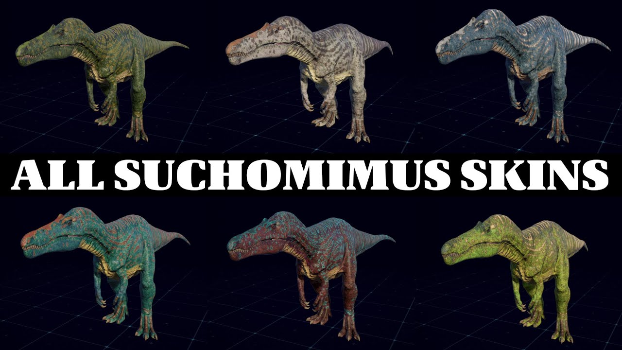 ALL SUCHOMIMUS SKINS | JURASSIC WORLD EVOLUTION 2