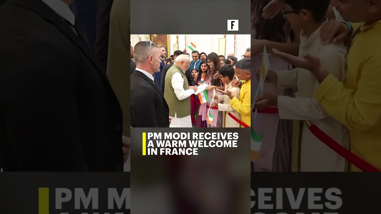 PM Modi receives a warm welcome in France