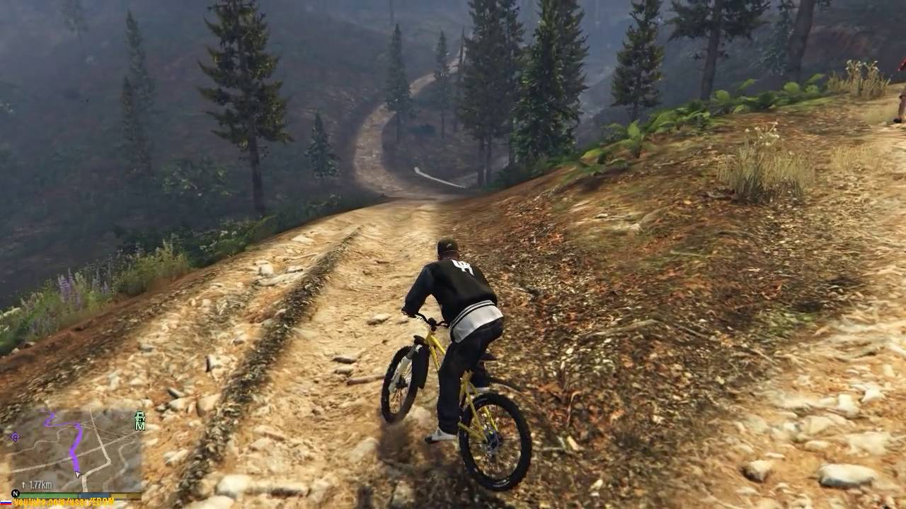 GTA 5 - Путешествие на велосипеде к горе Чилиад