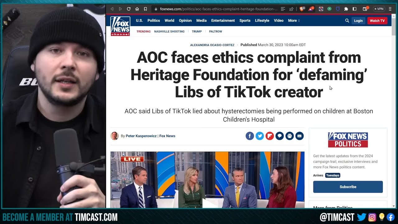 Libs Of Tik Tok SERVES AOC Ethics Complaint For LYING About Her, AOC LIVID Storms Off