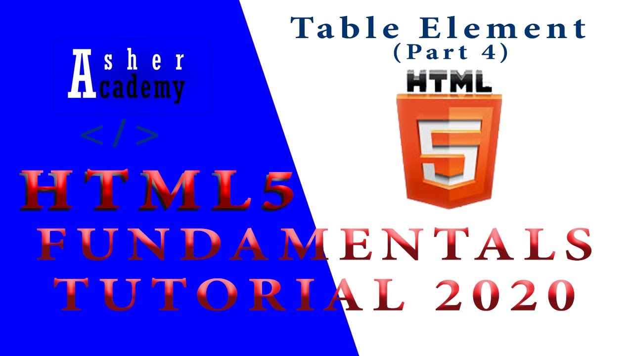 HTML Table Element (Part 4) - The colgroup element