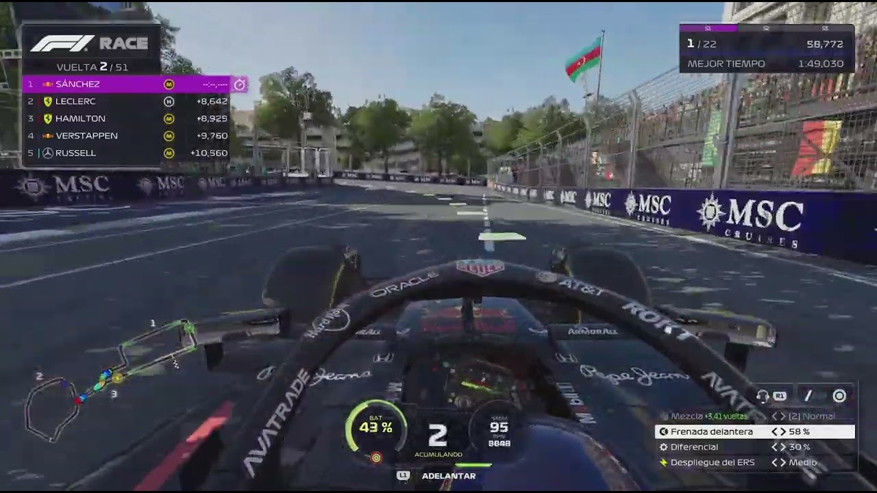 🇦🇿 F1 25 Modo Carrera GP de Azerbaiyán Carrera 🇦🇿