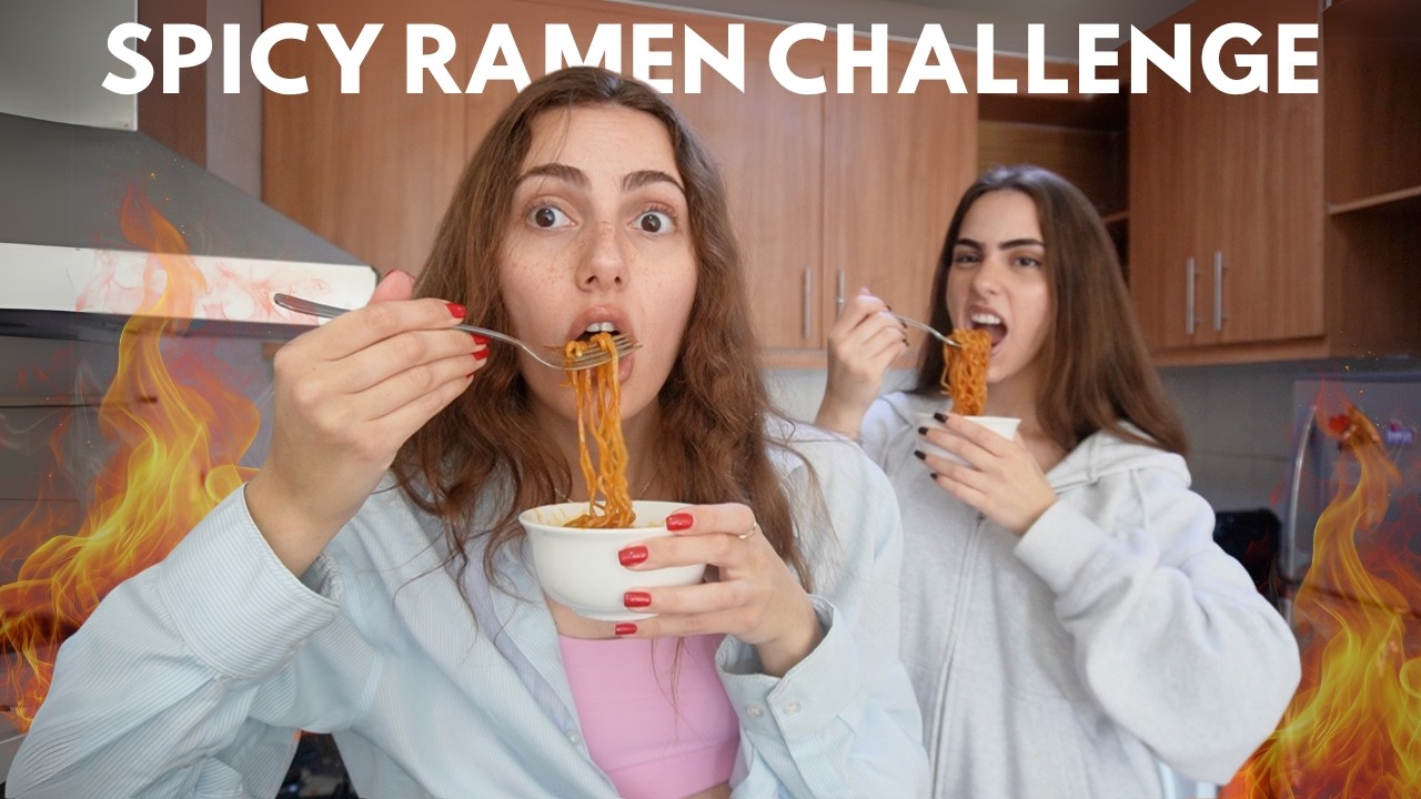 SPICY RAMEN CHALLENGE🍜 | تحدي النودلز الحارة *arabic*