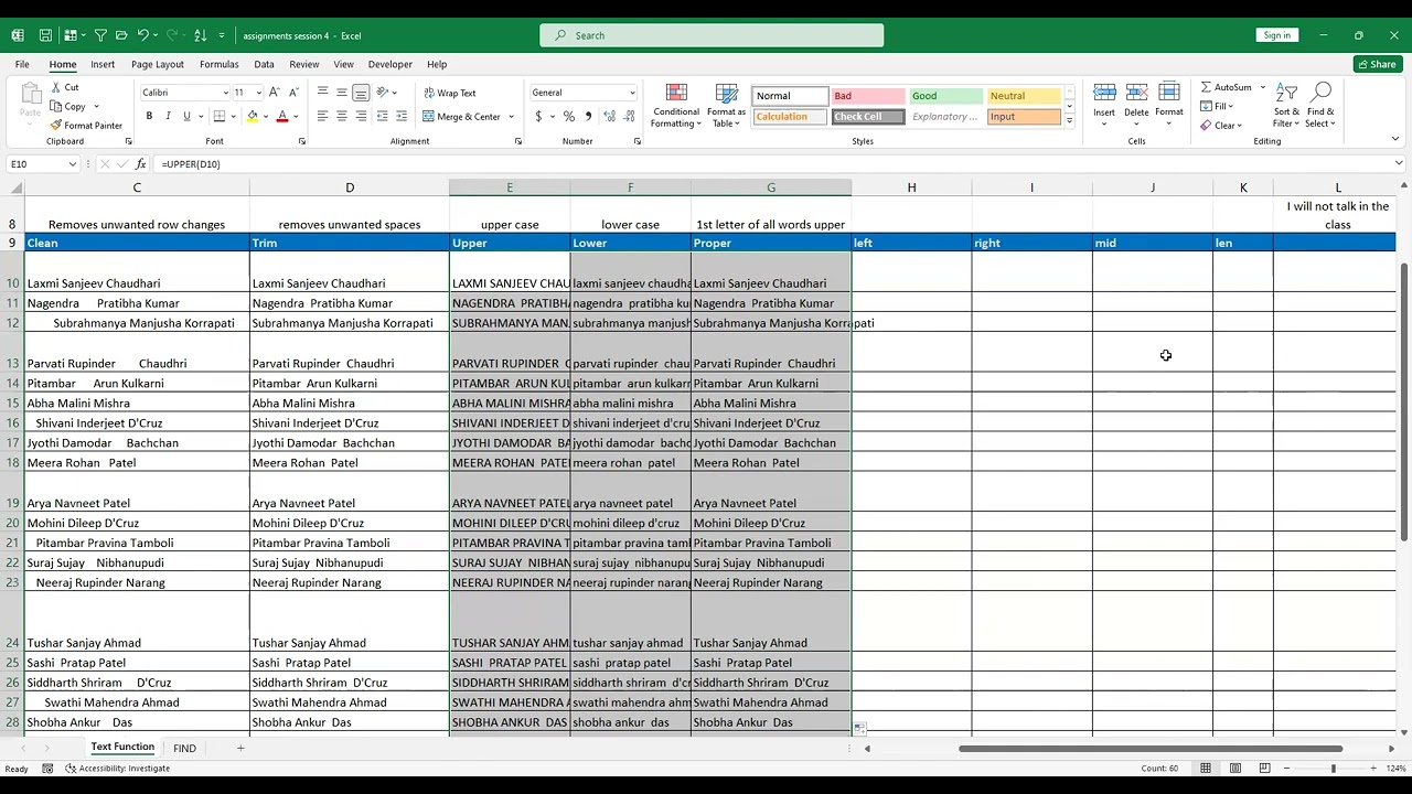 Excel Class Dheeraj_3