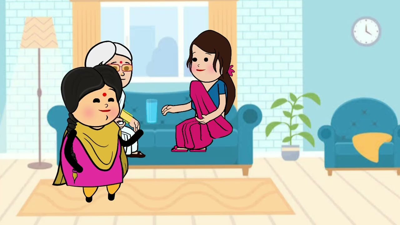 भाभी पर नंद हुई भारी #megha #toons animation story #meghashines #megha toons #animation #megha  😔 