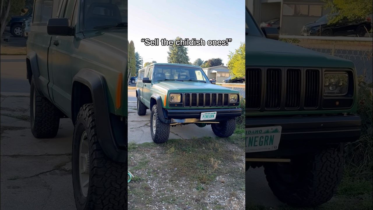 Do I listen to the Pine Green Machine? #jeep #comanche #pinegreen #jeepcomanche #cars