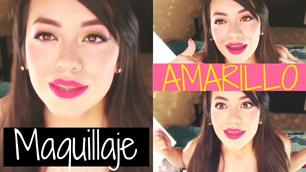 💄MAQUILLAJE AMARILLO CON MORADO Y GLITTER PLATA|Less Lealh