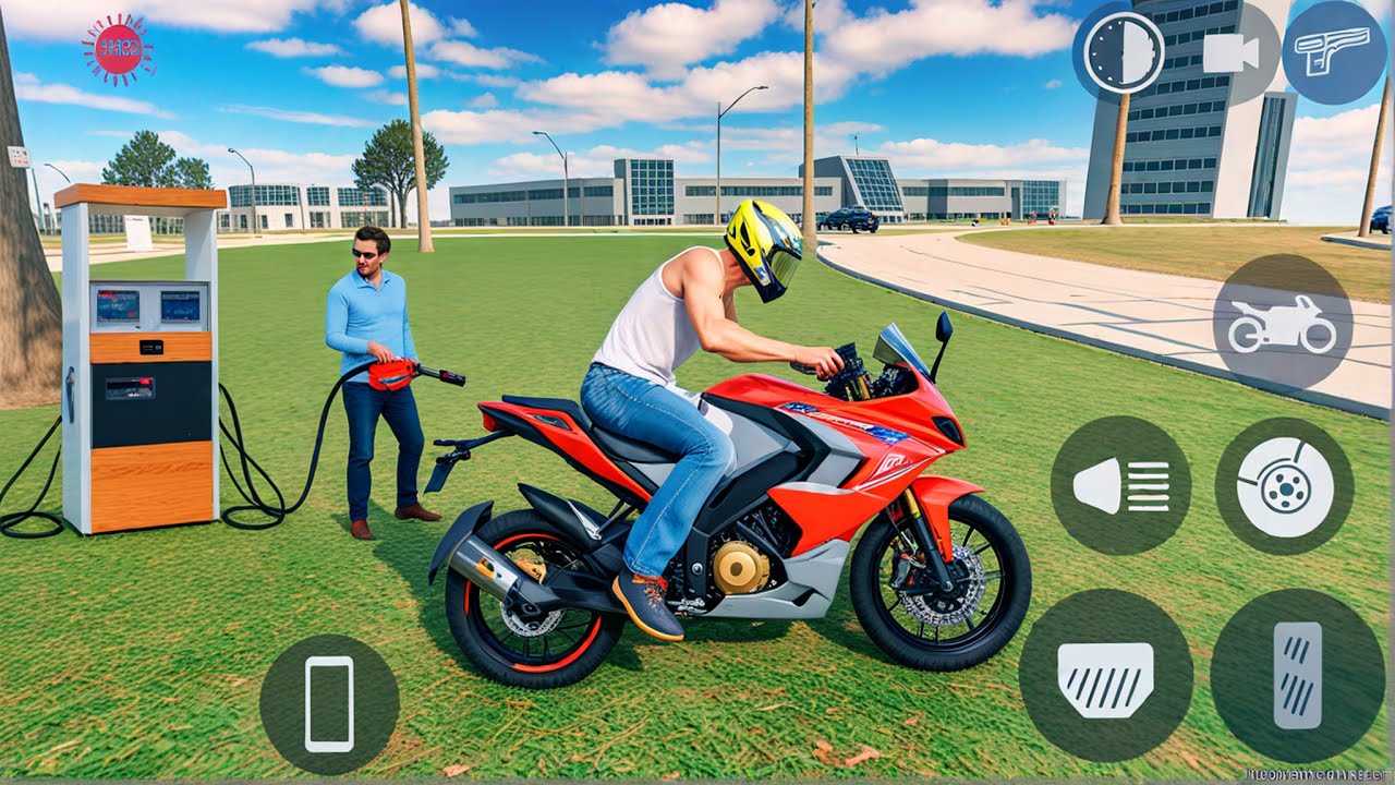 Indian Pulsar Bike and Horse in Open City Simulator - Android Gameplay