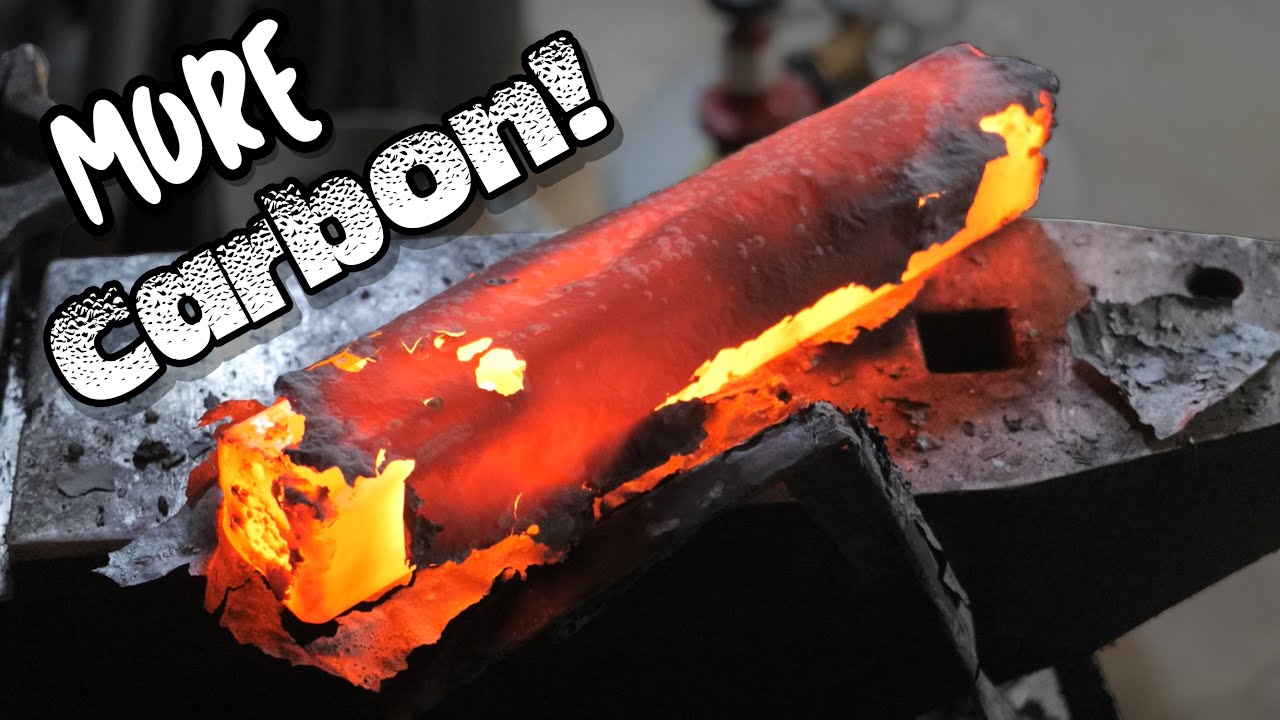 Adding Carbon to 5160 Steel To Make A Knife!