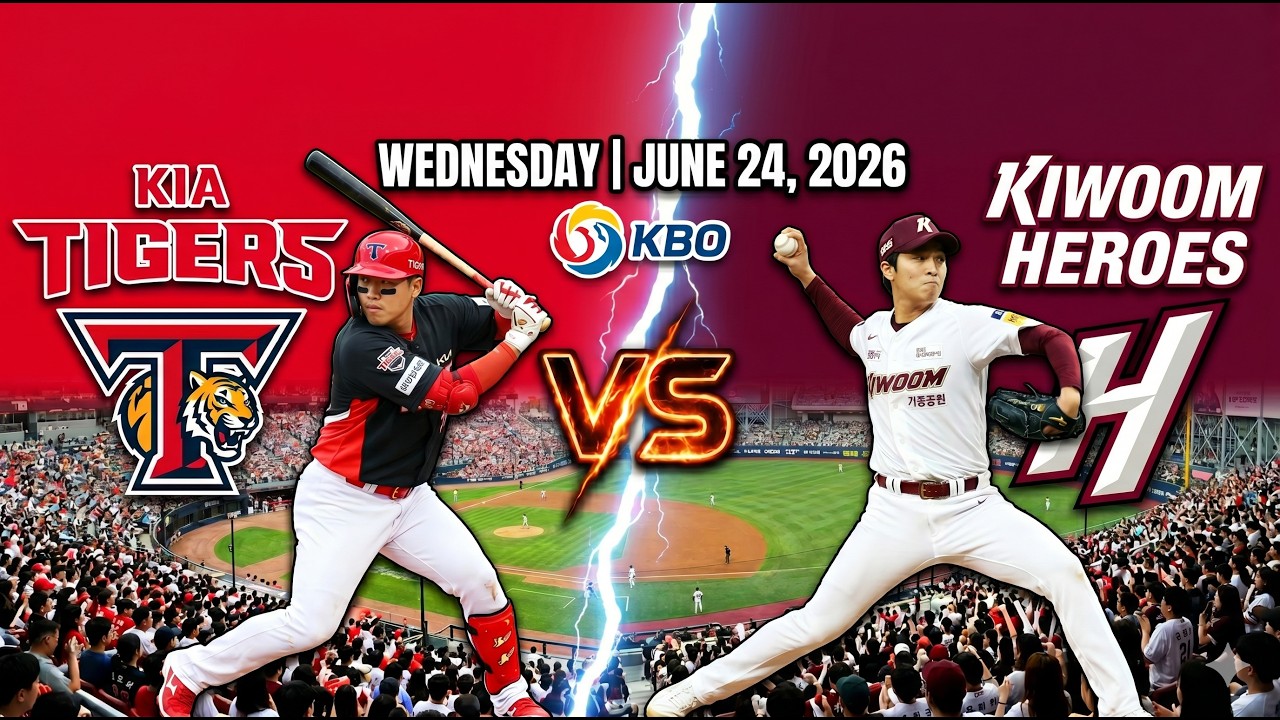 Kia Tigers @ Kiwoom Heros 6/24/26 - KBO Baseball Predictions - KBO FREE PICKS