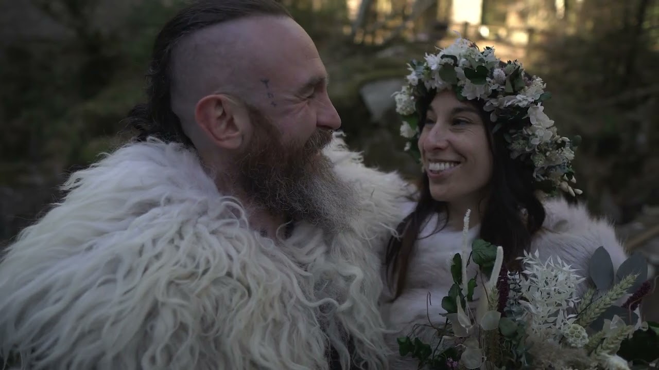 Scottish Viking Wedding Dunkeld Bran Falls The Hermitage 4K Drone