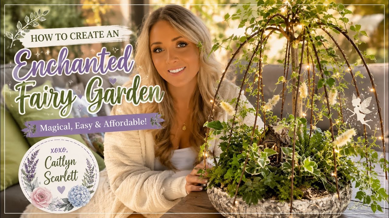 Creating an ✨ENCHANTING yet modern FAIRY GARDEN 🧚‍♀️I Weeping Pussy Willow Bonsai 🌿