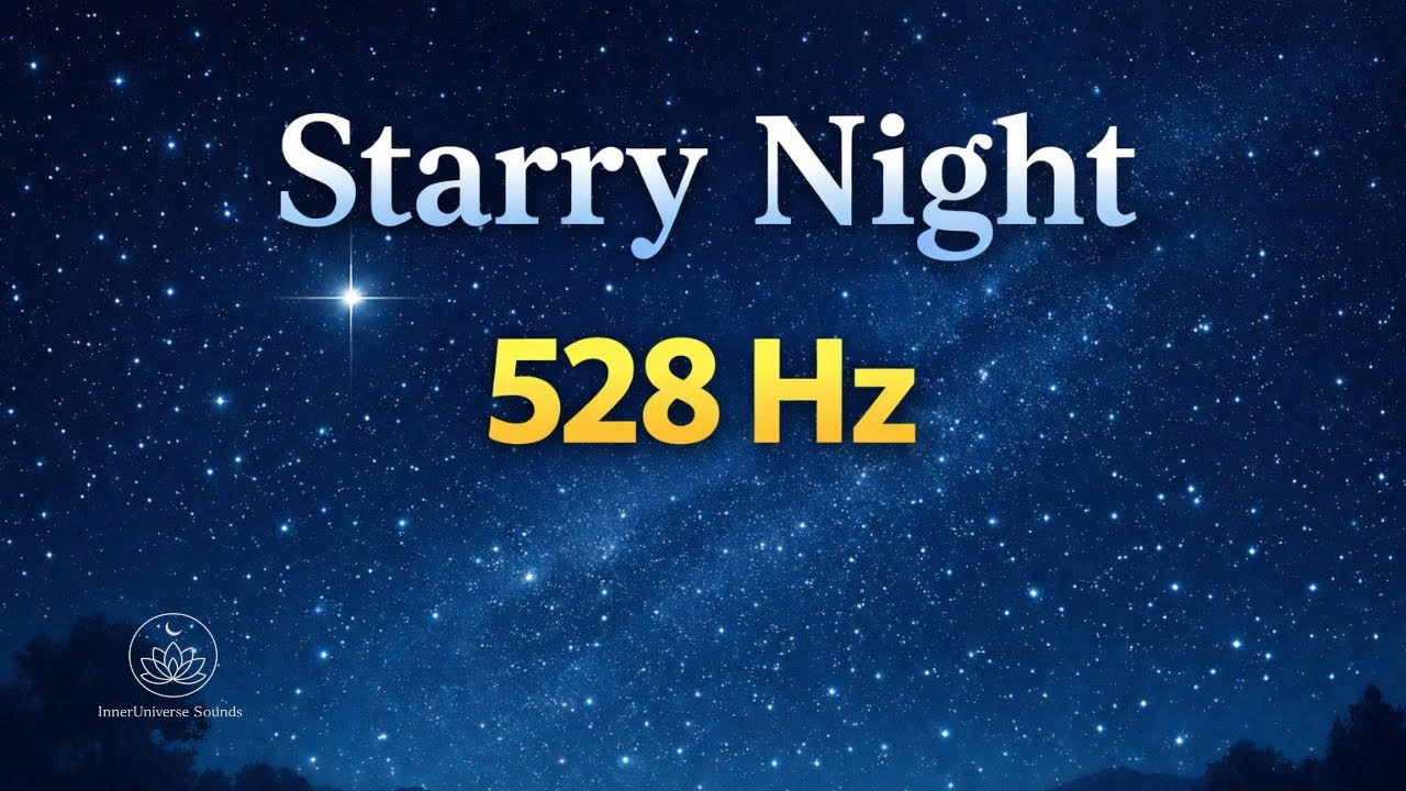 Starry Night 🌙 | 528 Hz Solfeggio for Healing, Love & Deep Relaxation (1 Hour)