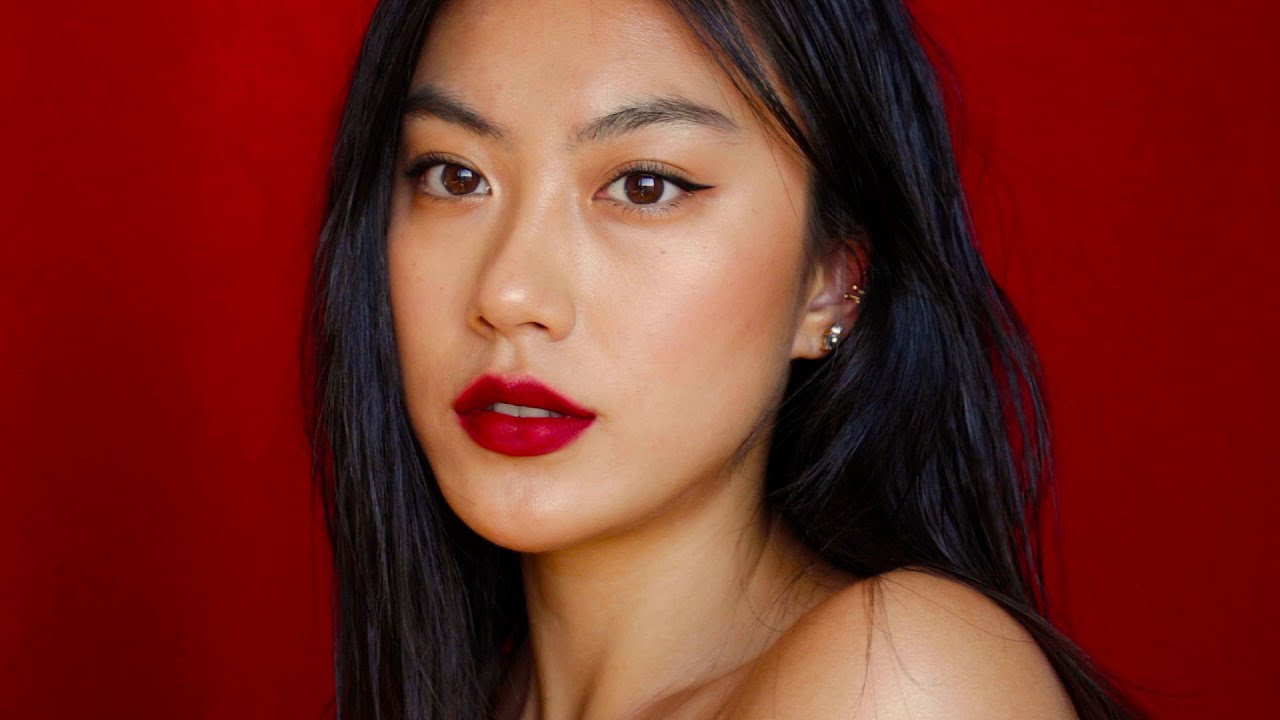 Velvet Burgundy Lips Makeup Look