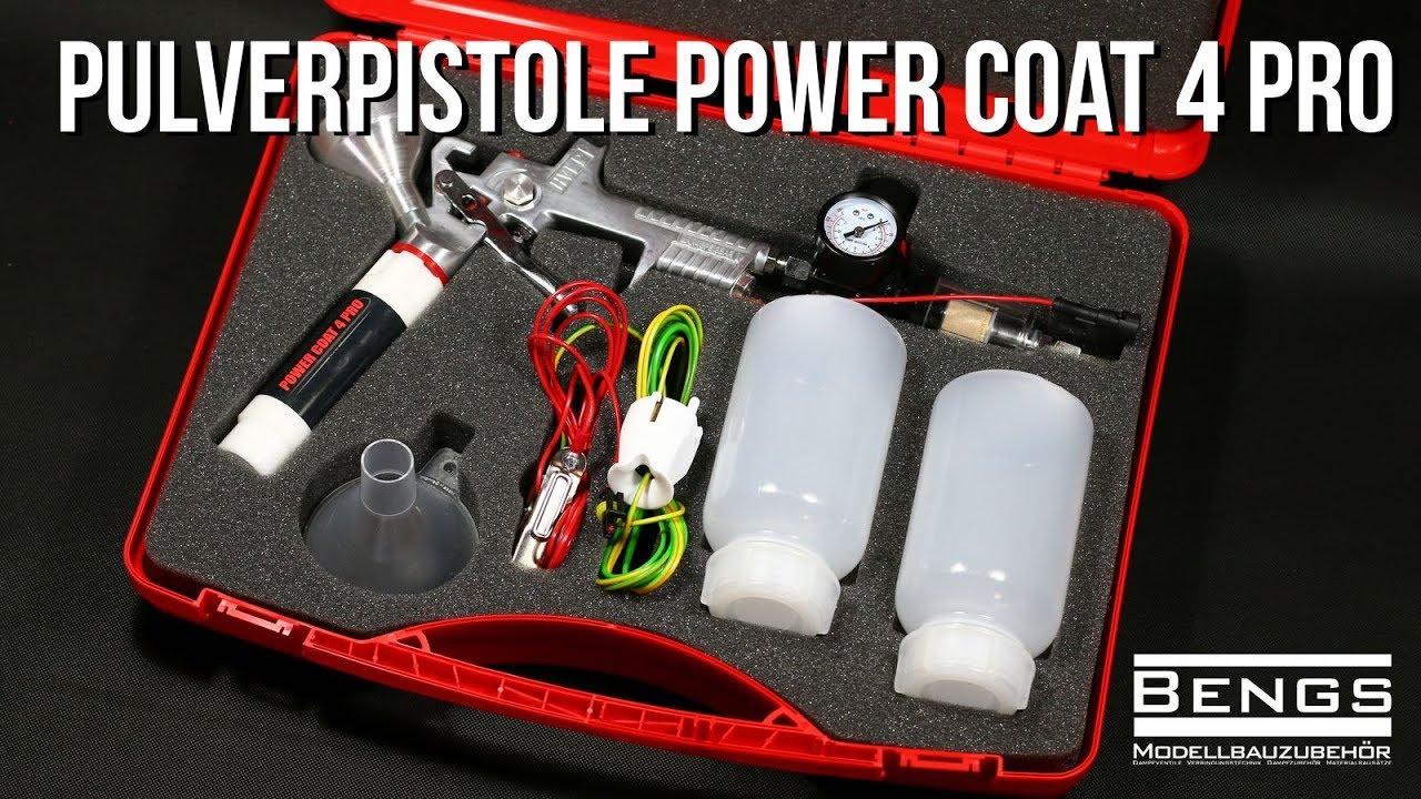 Pulverpistole Power Coat 4 Pro Pulverbeschichtungsger&auml;t zum pulverbeschichtung selber machen