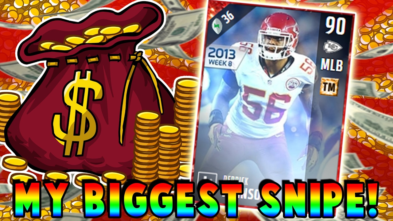 MY BIGGEST SNIPE OF ALL TIME! 180,000 COINS IN PROFIT! (Madden 17 Ultimate Team)