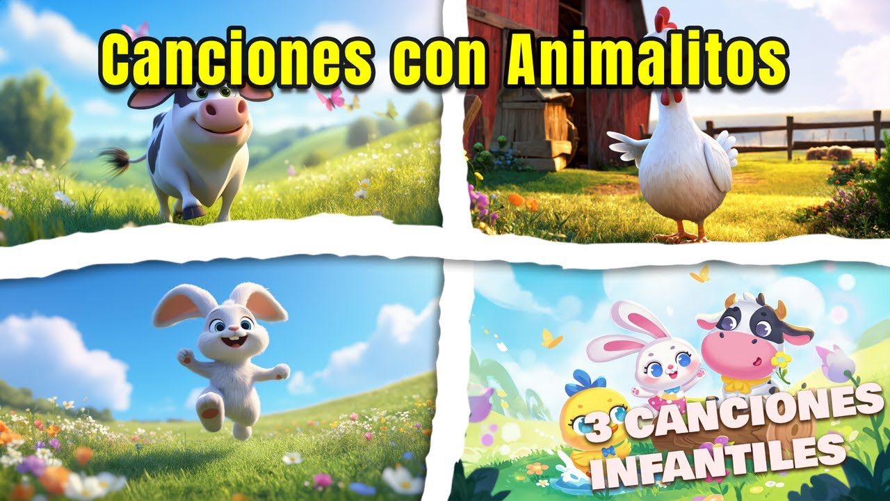 La Magia Sonora de los Animalitos 🐾✨ | Tres Canciones Infantiles para Bailar y Cantar