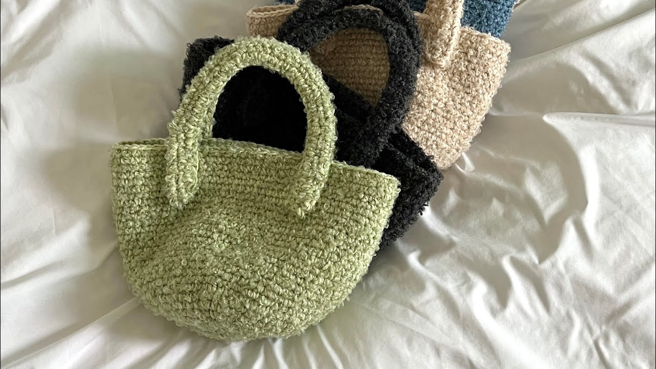 뽀글이 마르쉐백 뜨기 Crochet marche bag