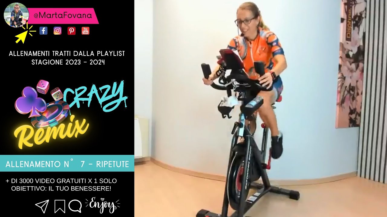 Indoor Cycling - Crazy Remix - Lezione spinning 7 - Ripetute & Cambi di Ritmo