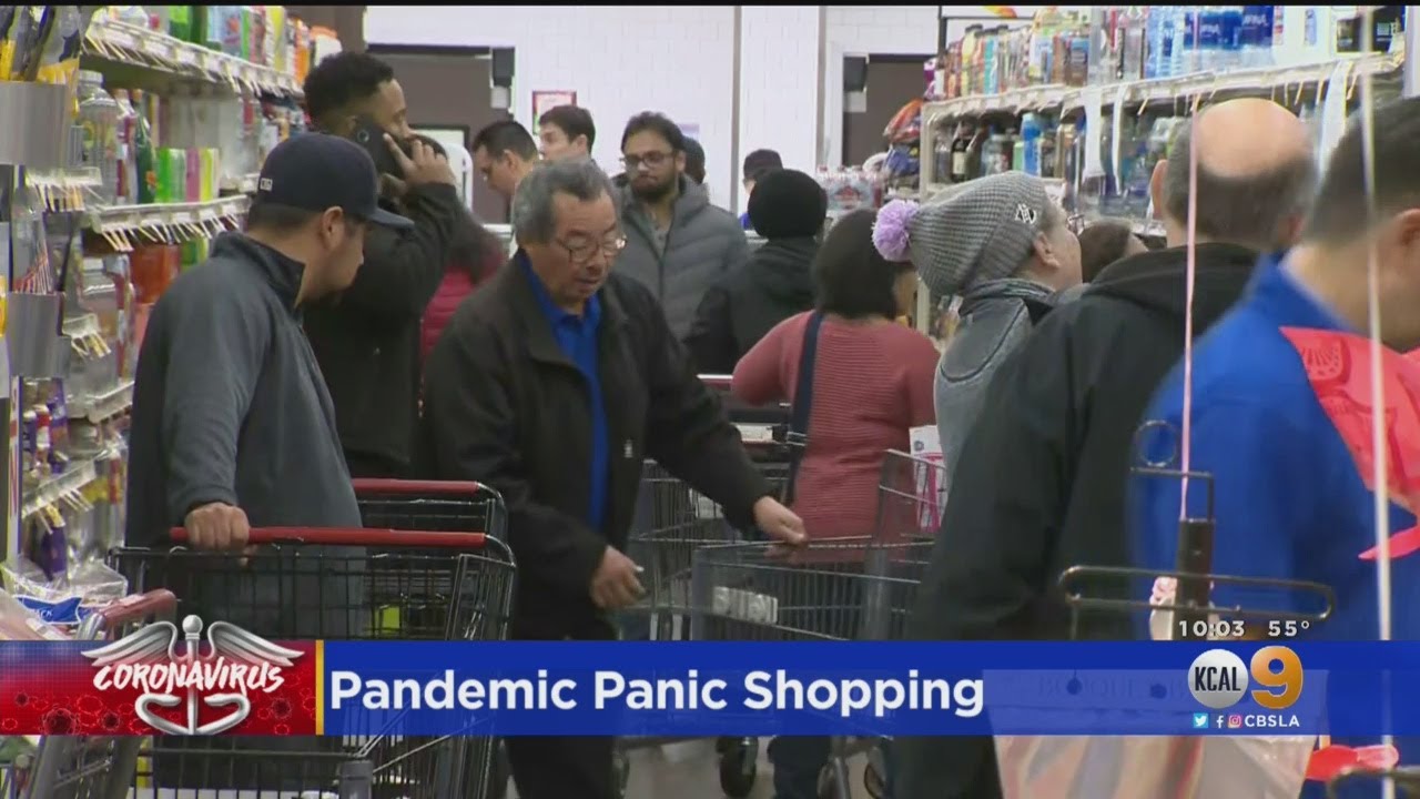 Customers Flood Stores As Coronavirus Cases Continue To Rise