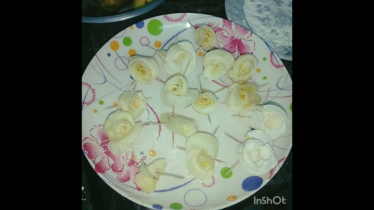 Crispi potato Rose flower / Potato fries 😋