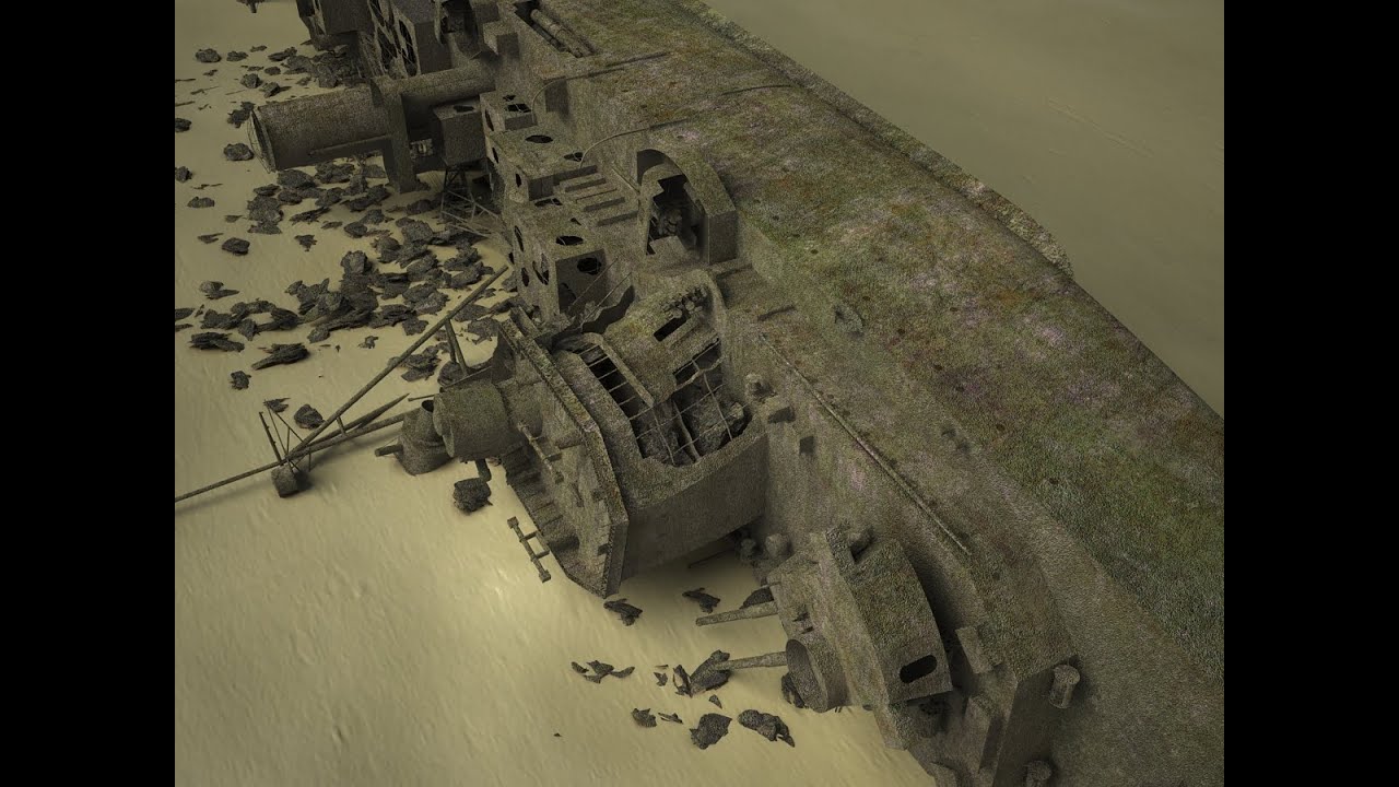 The wreck of HMS Exeter