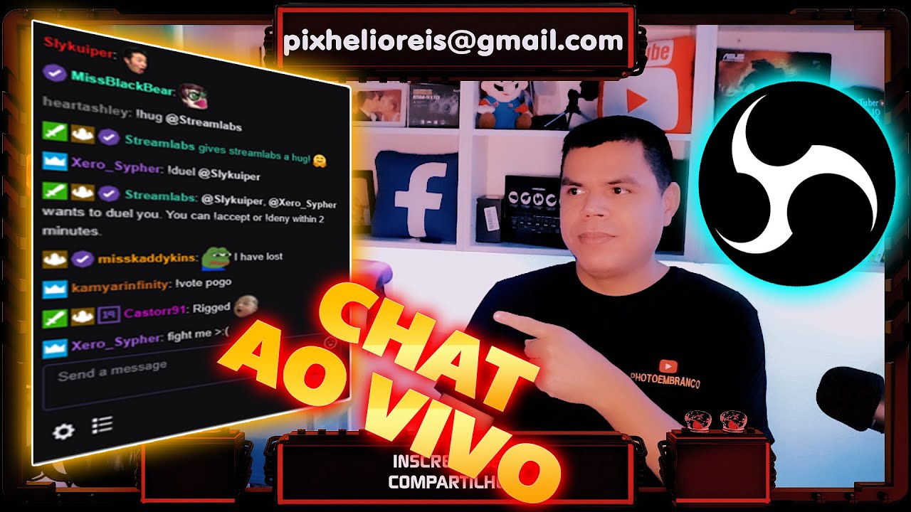 COMO COLOCAR CHAT AO VIVO NO OBS STUDIO, LIVE NO YOUTUBE, FACEBOOK, TWITCH - PHOTOEMBRANCO 2022