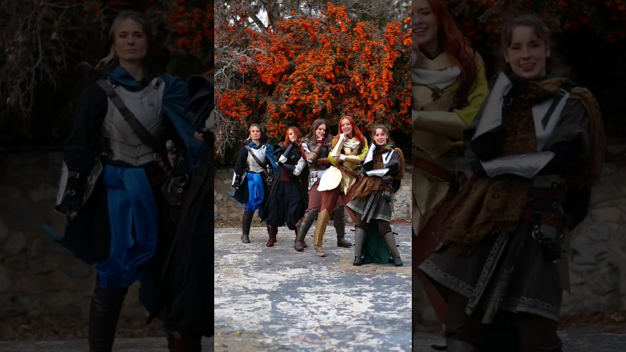 Bet you can imagine the CLANKING armor that came with this dance 😅⚔️ #FantasyCosplay #LadyKnights