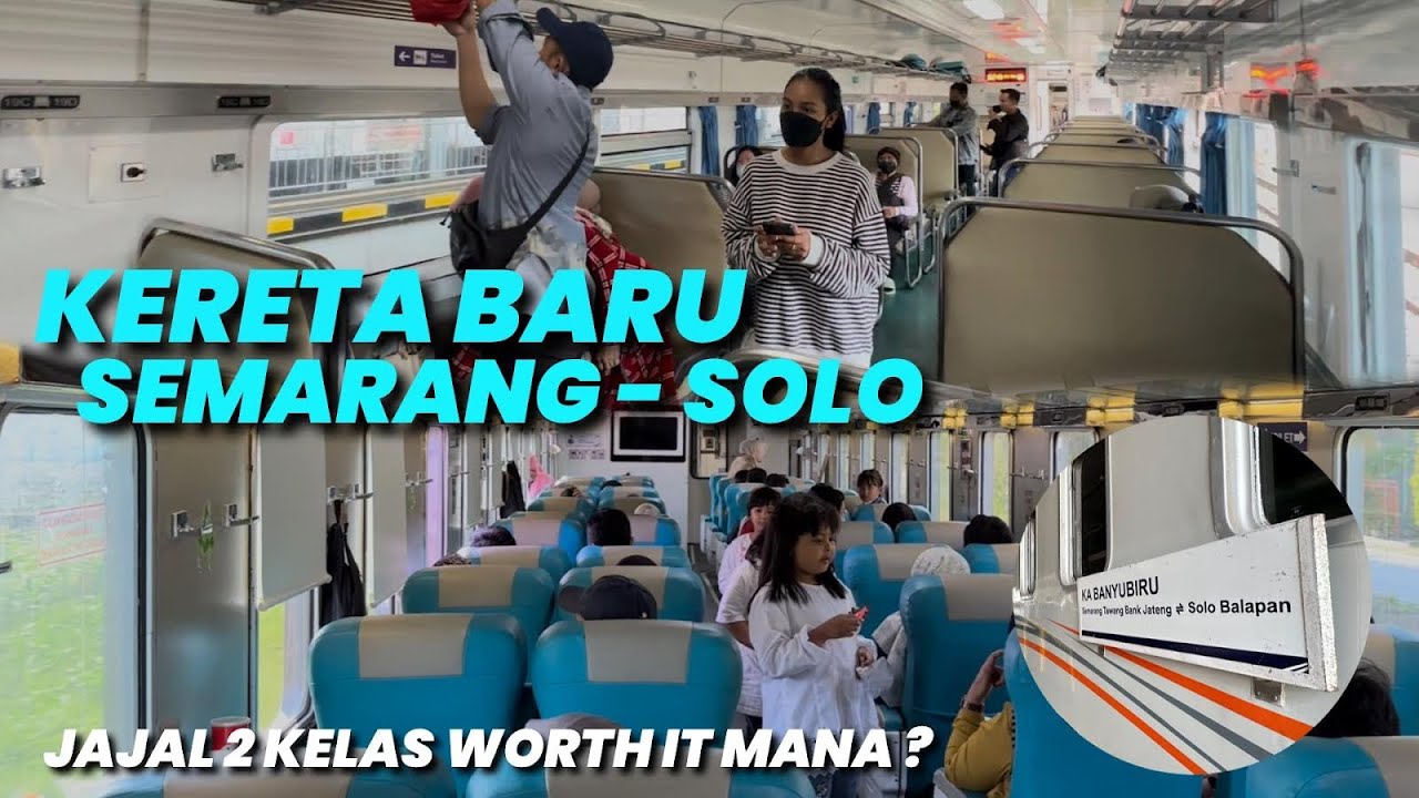 KERETA BARU RUTE PENDEK YANG GAK PERNAH SEPI‼️Naik KA Banyubiru Eksekutif Ekonomi Semarang - Solo PP