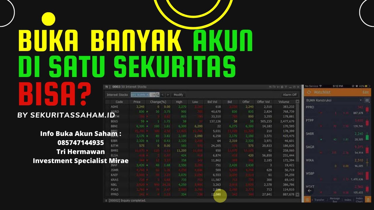 BUKA BANYAK AKUN DI SATU SEKURITAS BISA?