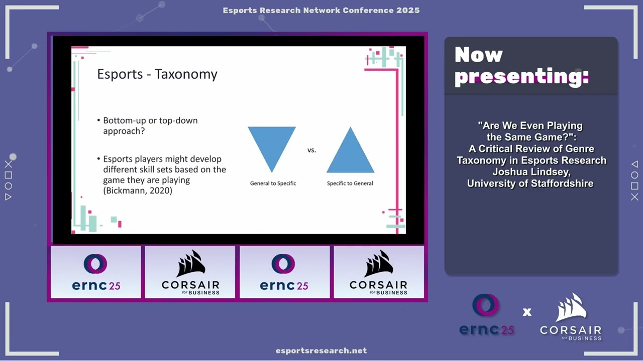 Are We Even Playing the Same Game? Genre Taxonomy in Esports Research – Lindsey (ERNC25)