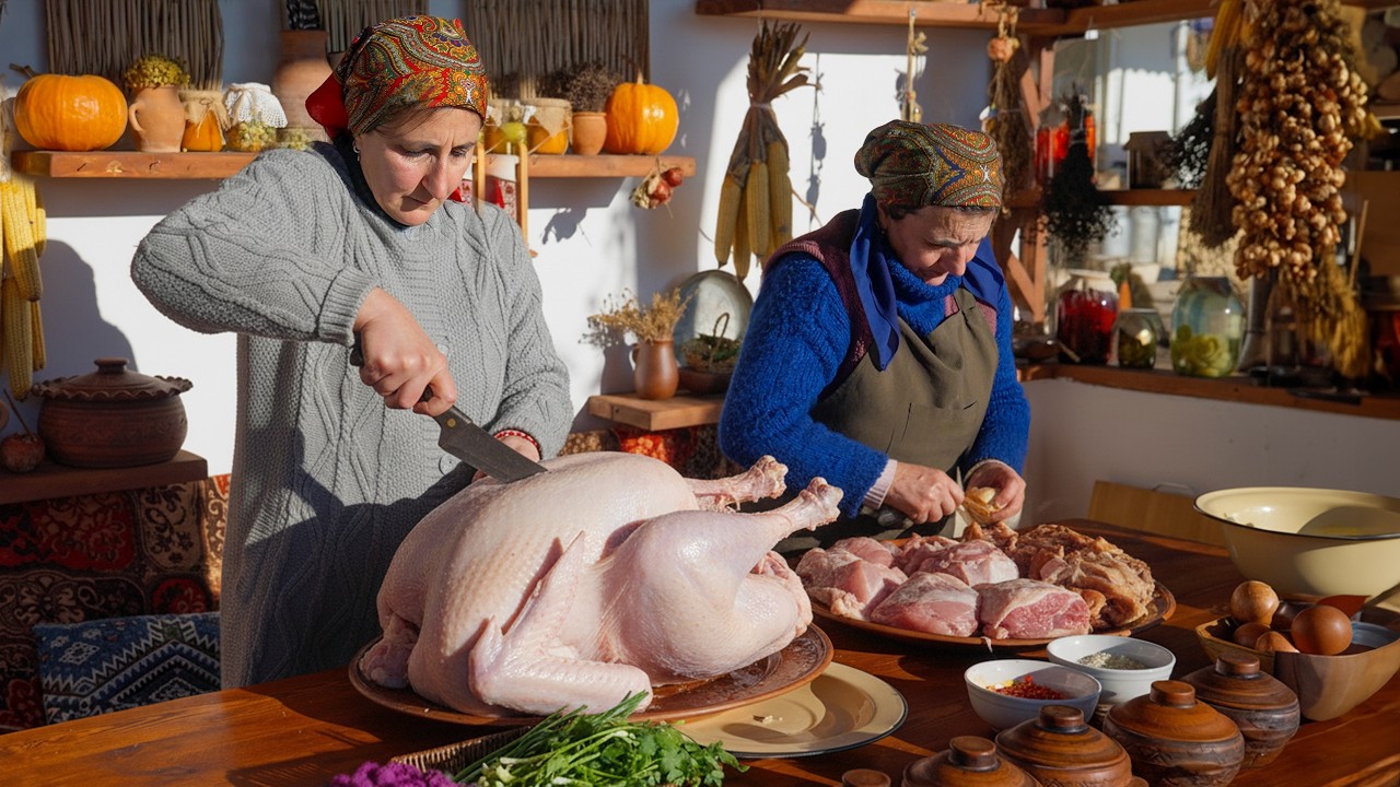 Giant Village Turkey Stuffed with Lamb Dolmas