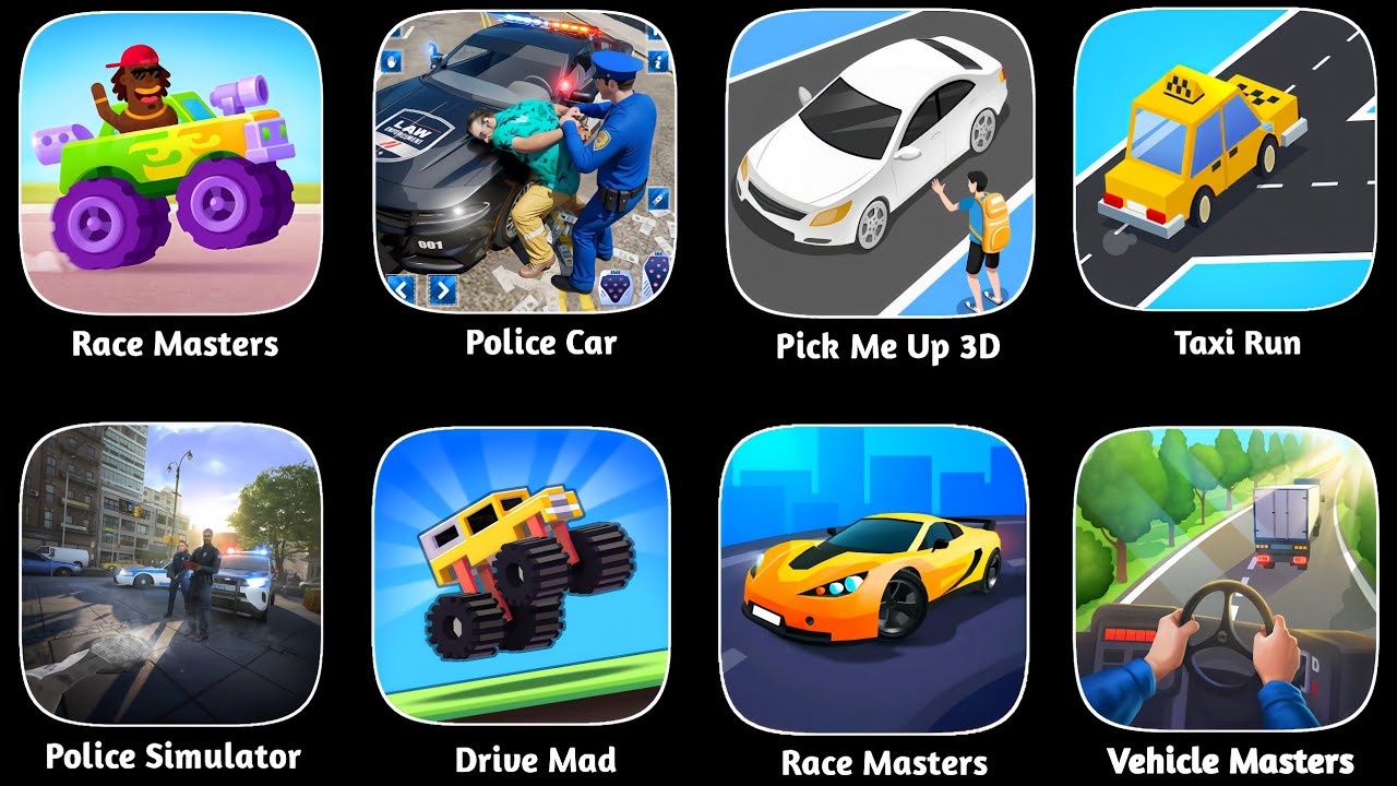 Real Police Car Chase Simulator 3D-Android Gameplay,Vehicle Masters,Drive Mad,PickMeUp 3D,RaceMaster