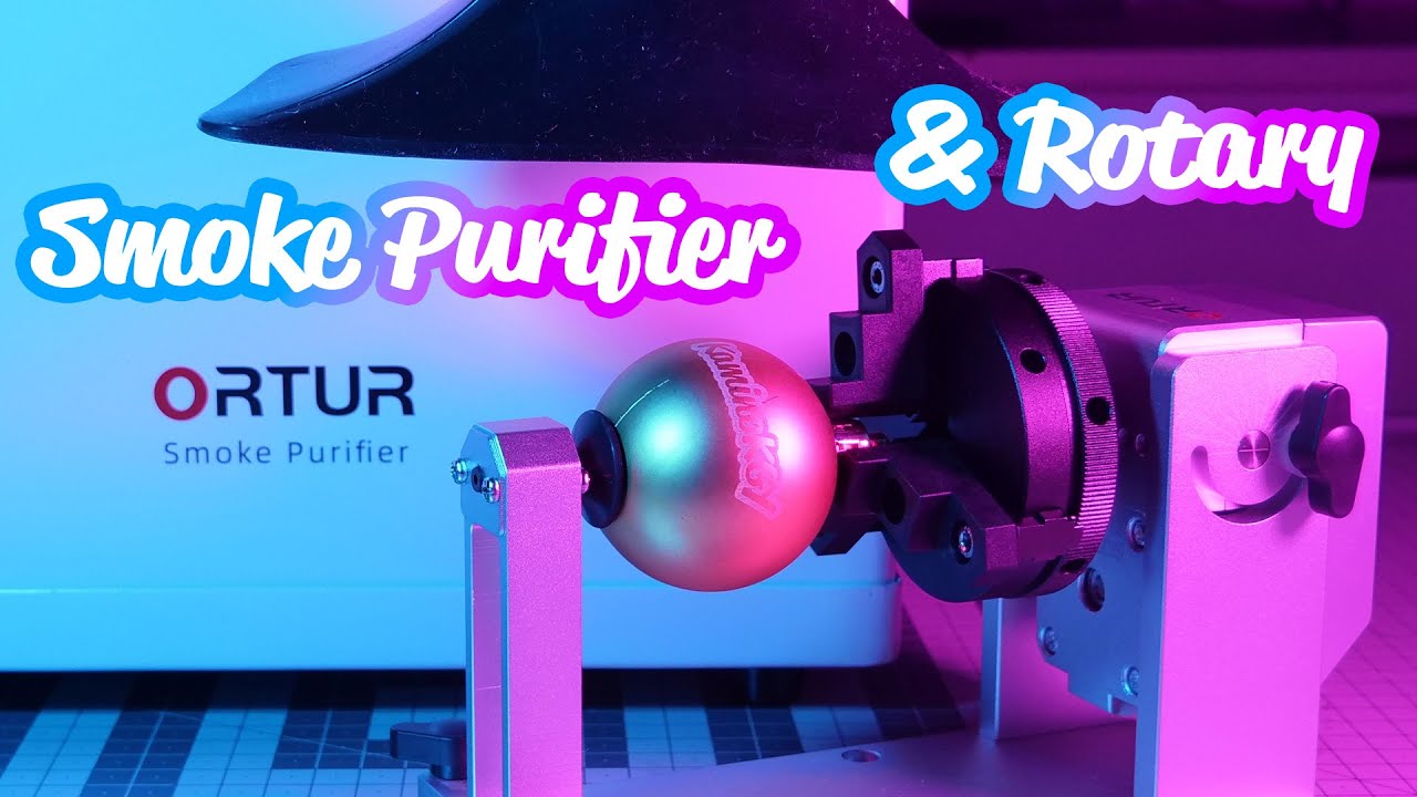 Ortur Smoke Purifier & Rotary Chuck (YRC1.0) - On grave des boules de No&euml;l 🎄