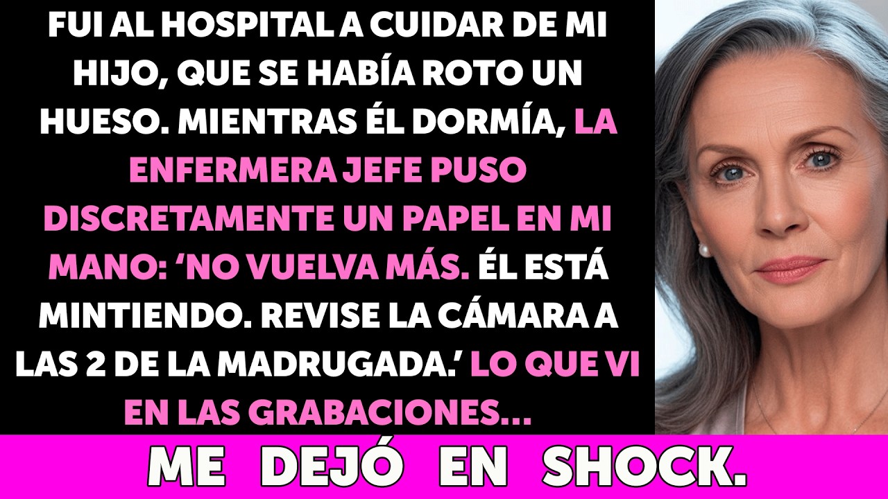 Mi hijo “se rompió un hueso” en el hospital… y una enfermera me susurró “Revise la cámara”