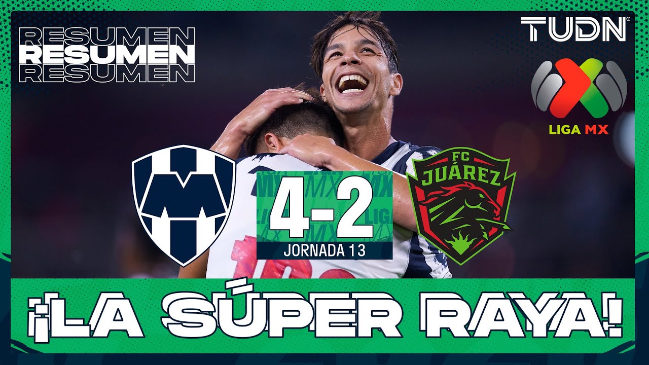 Resumen y goles - Monterrey 4-2 Ju&aacute;rez | Liga MX - Jornada 14 Apertura 2025 | TUDN