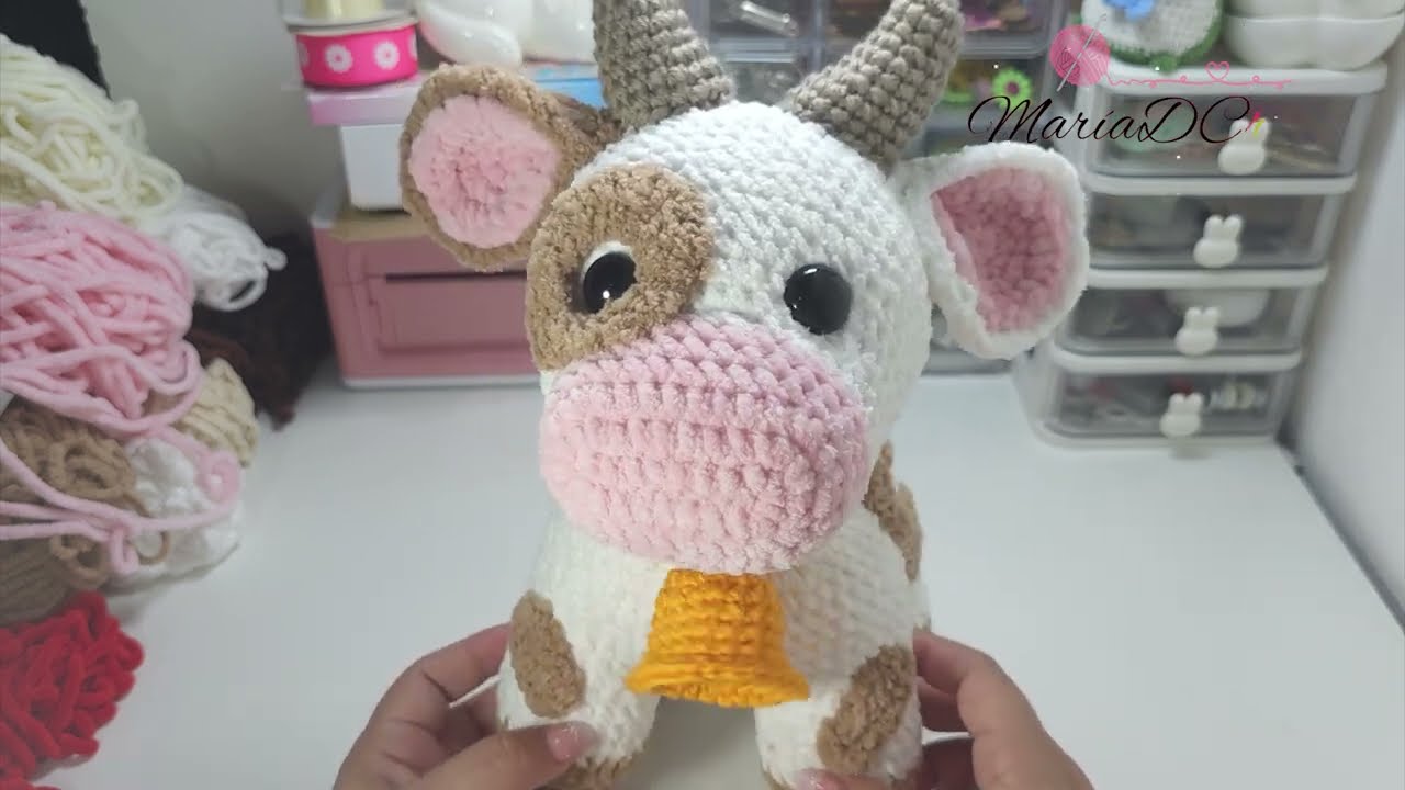 Vaca amigurumi paso a paso en espa&ntilde;ol - 2da Parte - Vaquita a crochet f&aacute;cil de tejer - Crochet Cow