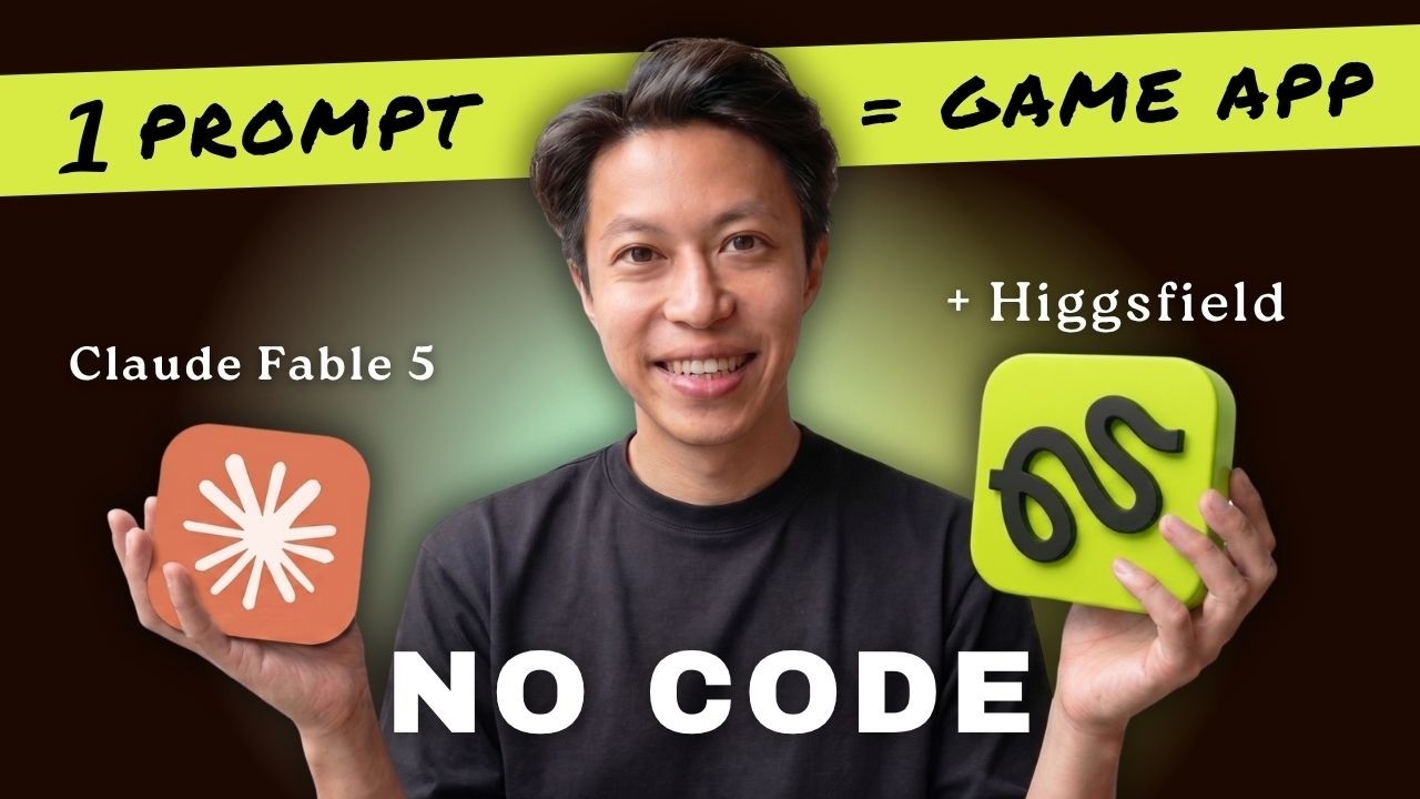 One Prompt to Live App: Claude Fable 5 + Higgsfield App Builder (No Code)