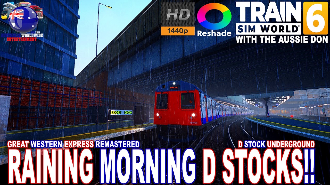 Raining Morning D Stocks - Great Western Express Remastered - Train Sim World 6 (PC) Reshade & DX12