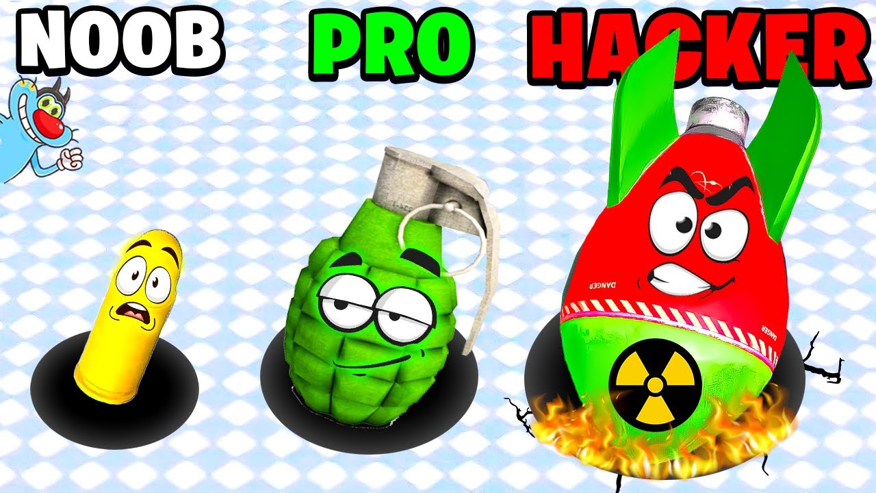 NOOB vs PRO vs HACKER In Attack Hole | With Oggy And Jack | Rock Indian Gamer |