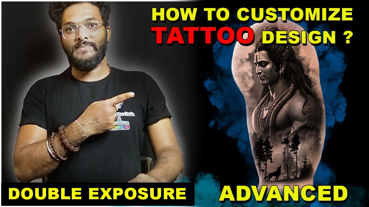 HOW TO CUSTOMIZE DOUBLE EXPOSURE TATTOO DESIGN ? #double #exposure #tattoodesign #tutorial